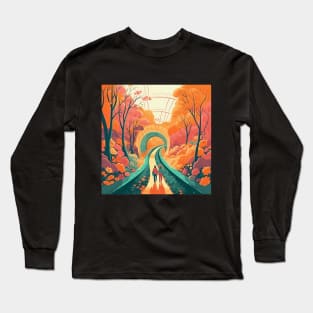 Tunnel of Love, Ukraine cartoon illustration Long Sleeve T-Shirt